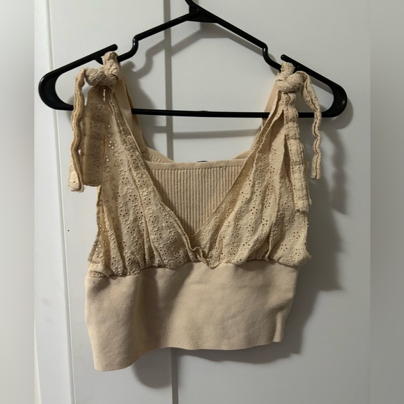 Zara summer top beige color size small - Picture 1 of 2